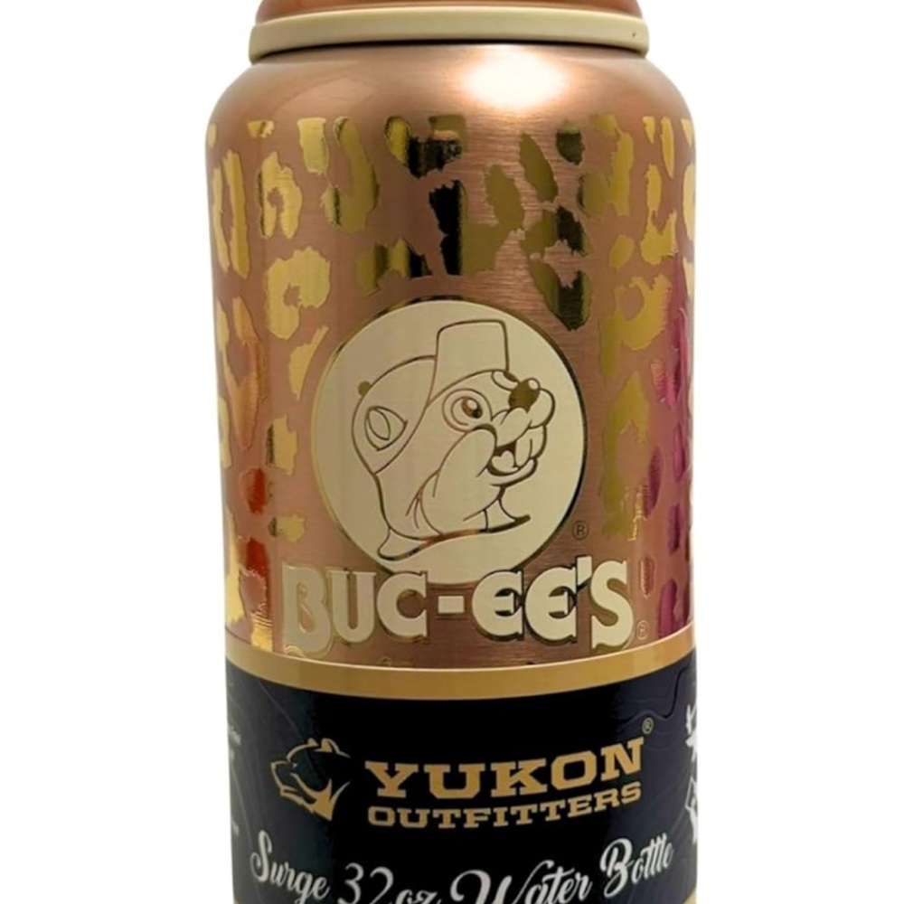 Buc-ee’s 32oz water bottle rose gold NWT